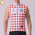 Tour de France Red dot Fleece Sleeveless Cycling Jersey