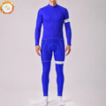 Dark Blue Fleece Long Sleeves Cycling Kits