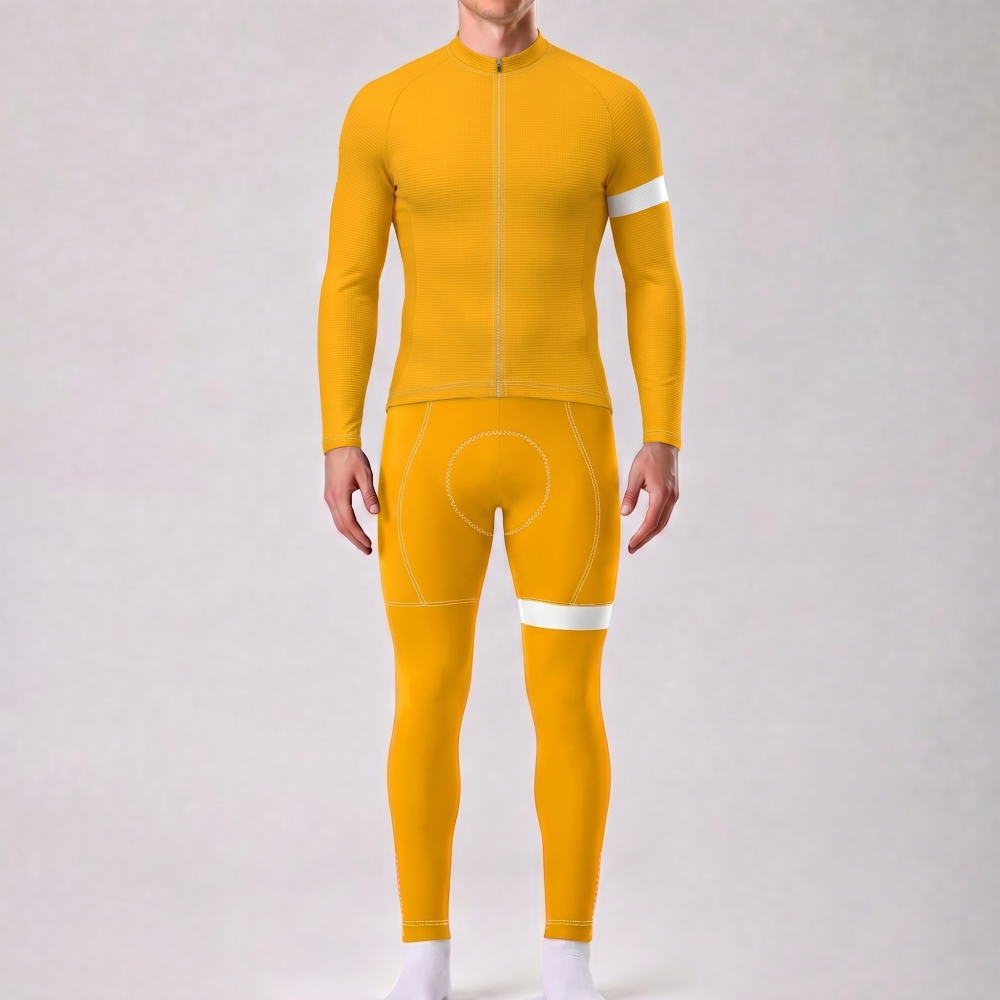 Orange Long Sleeves Cycling Kits