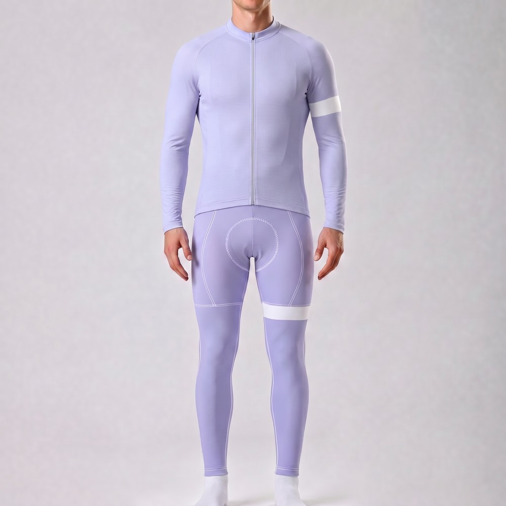Violet Long Sleeves Cycling Kits