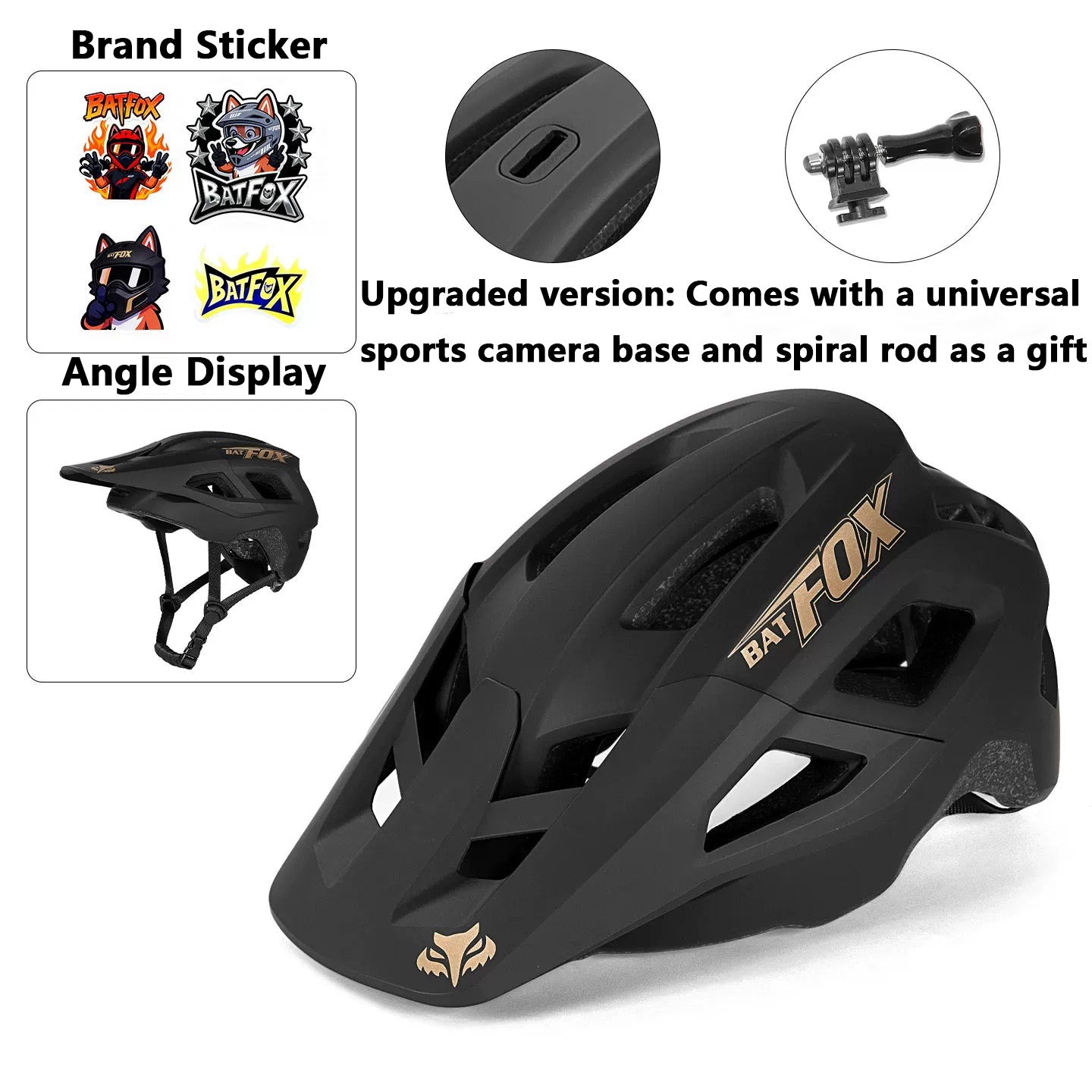 BATFOX Multi‑Vent Off‑Road Mountain Bike Helmet