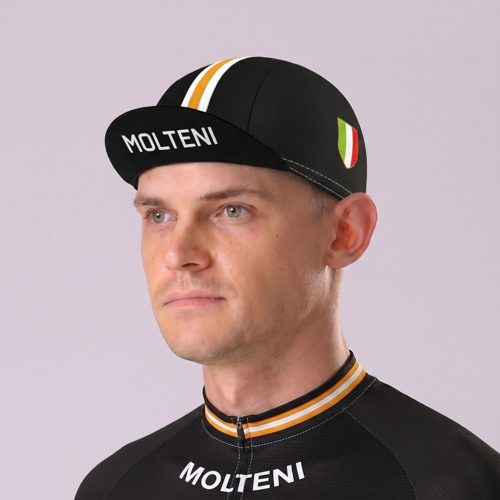 Black MOLTENI Cycling Cap