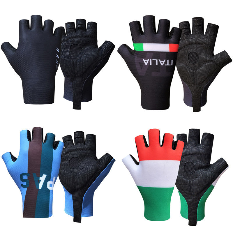 Italy Tricolor Half Finger Riding Gloves