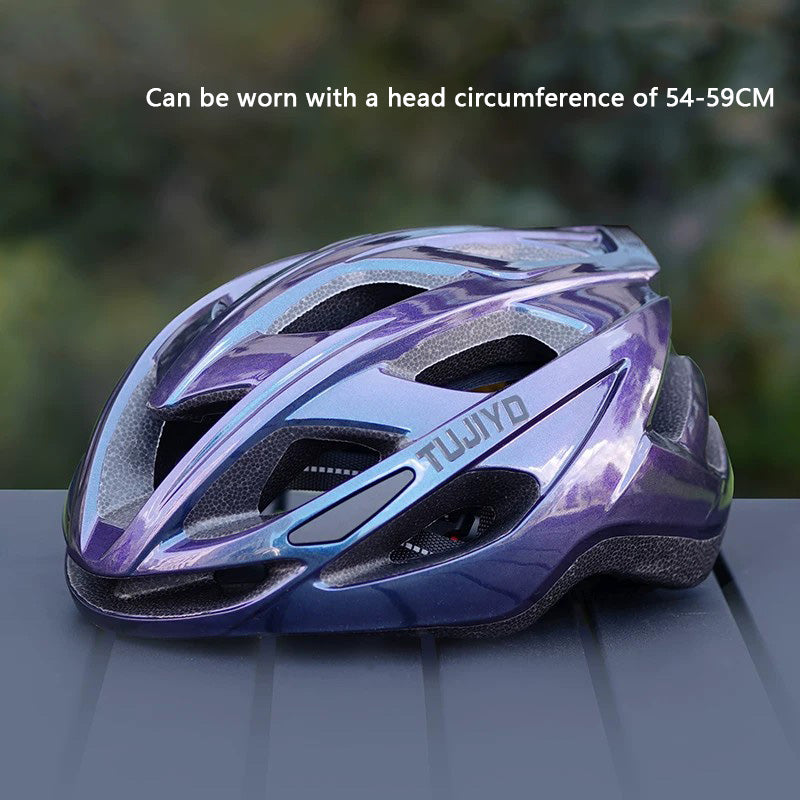 TUJIYD Adjustable Cycling Helmet With Taillight 54‑59CM