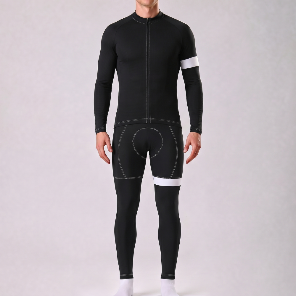 Black Long Sleeves Cycling Kits
