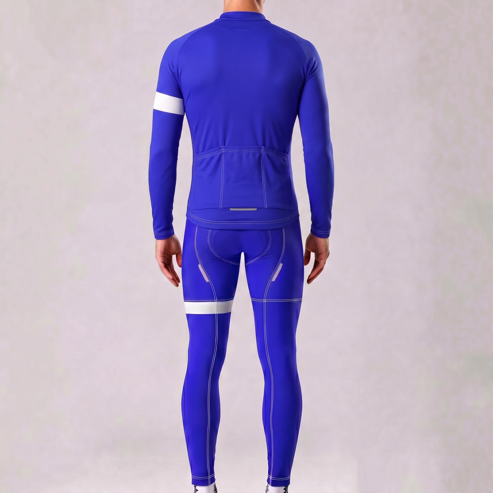 Dark Blue Long Sleeves Cycling Kits