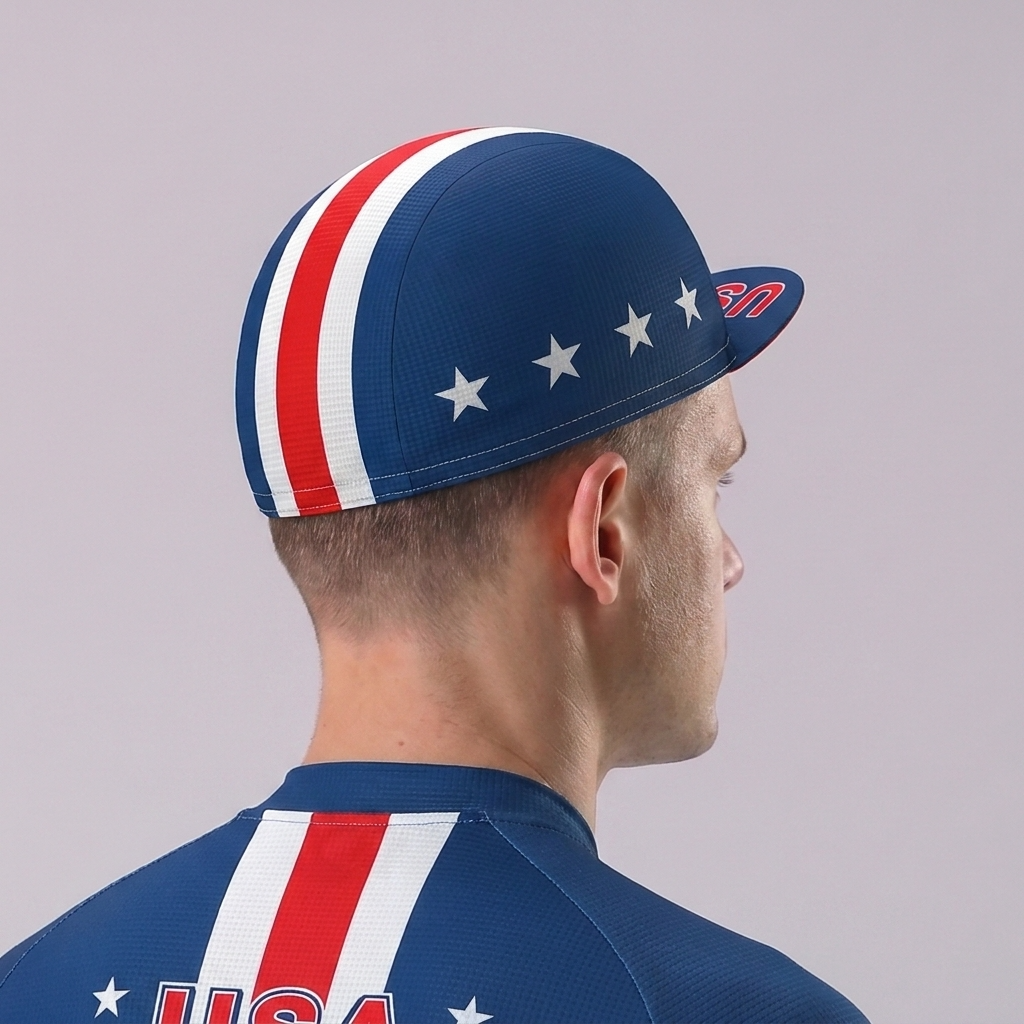 USA Blue Cycling Cap