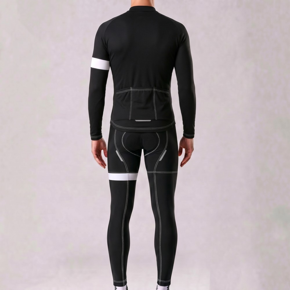 Black Fleece Long Sleeves Cycling Kits
