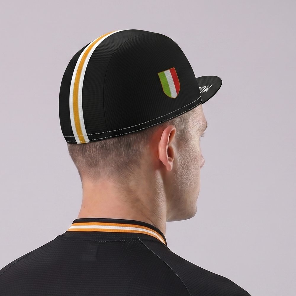Black MOLTENI Cycling Cap