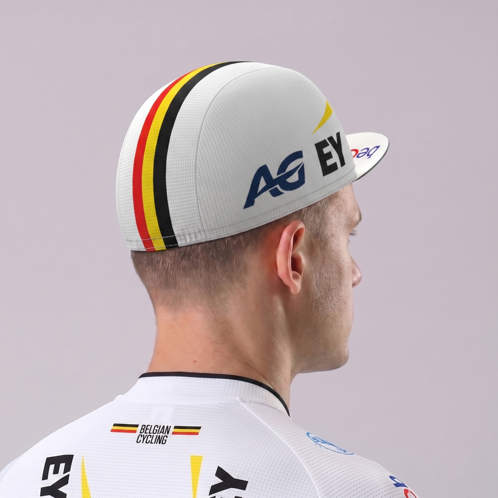 Belgium White Cycling Cap