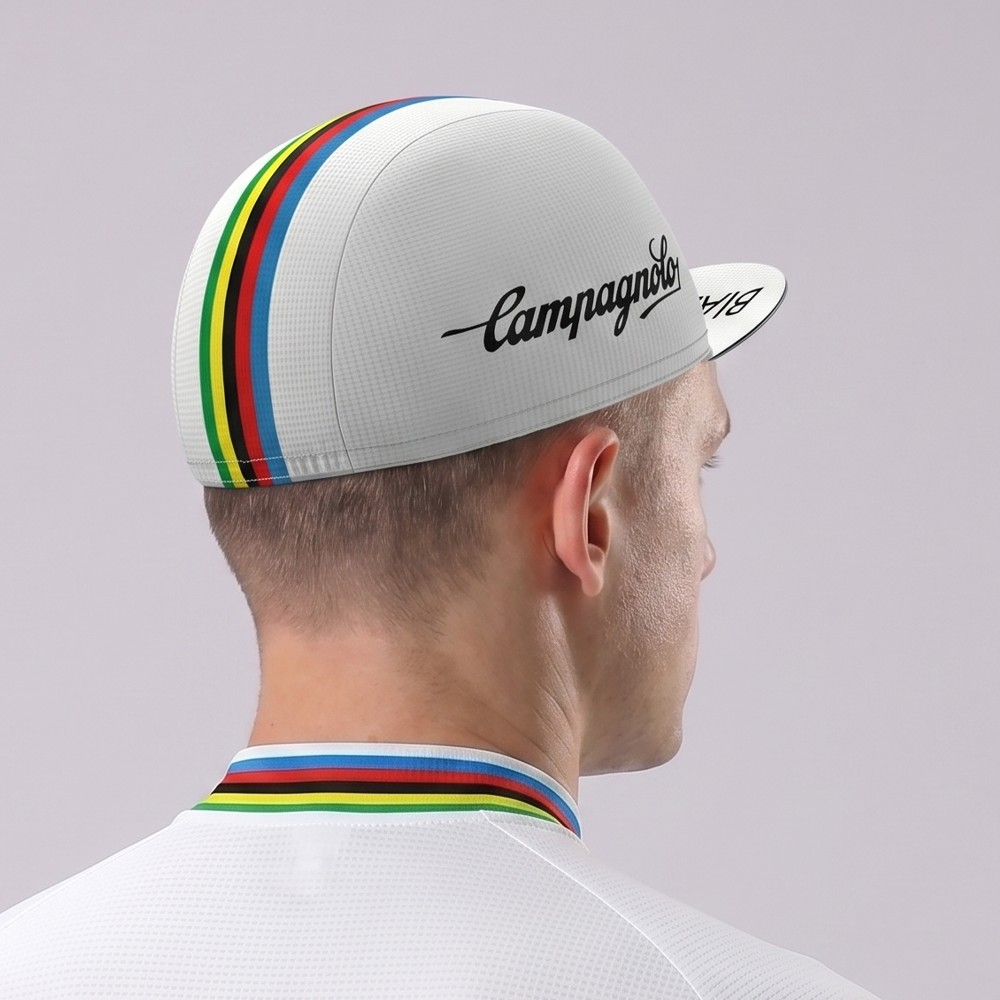 Stripes White Bianchi Cycling Cap