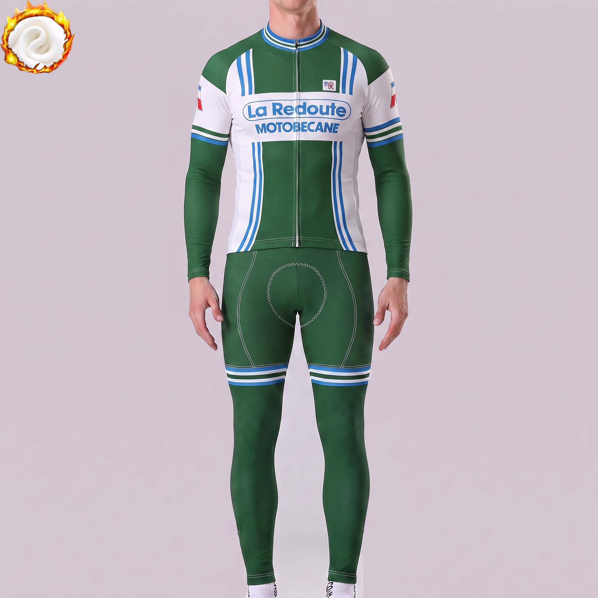 1981 La Redoute Fleece Long Sleeves Cycling Kits