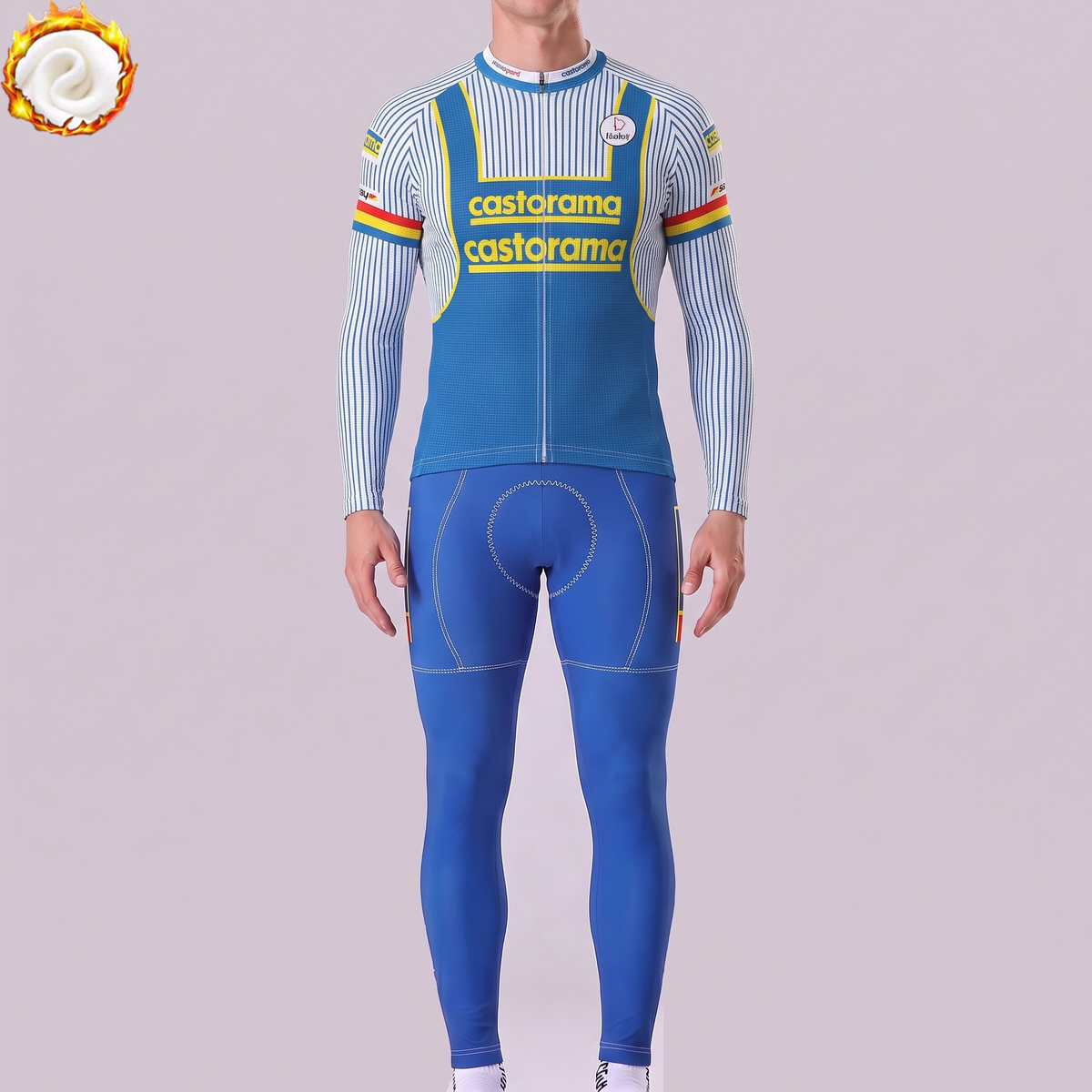 1993 Castorama Fleece Long Sleeves Cycling Kits