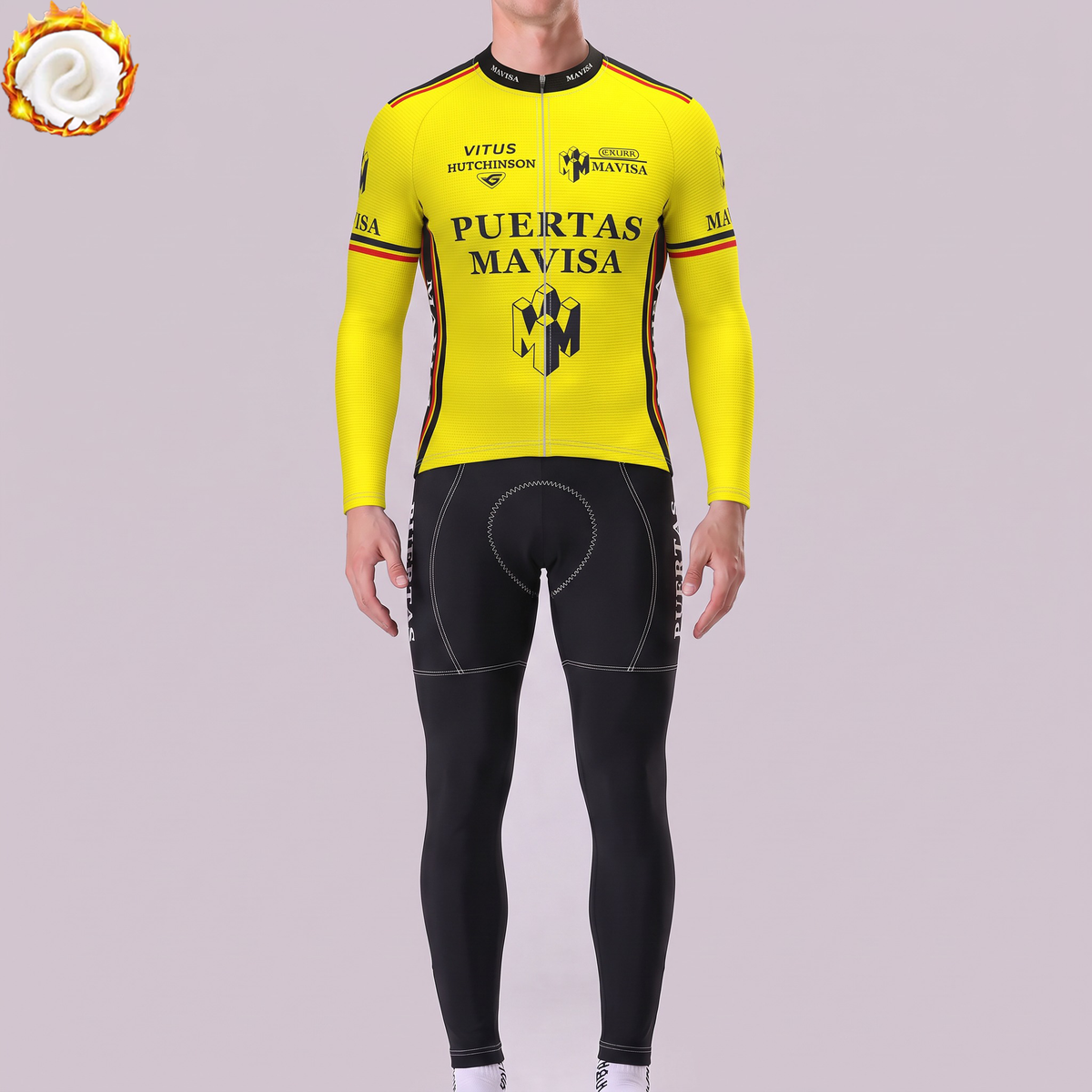 1991 Puertas Fleece Long Sleeves Cycling Kits