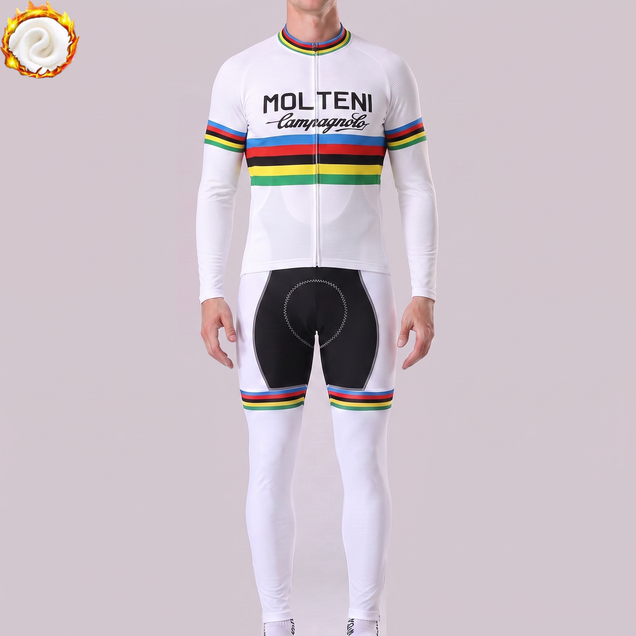 1972 Molteni  Fleece Long Sleeves Cycling Kits