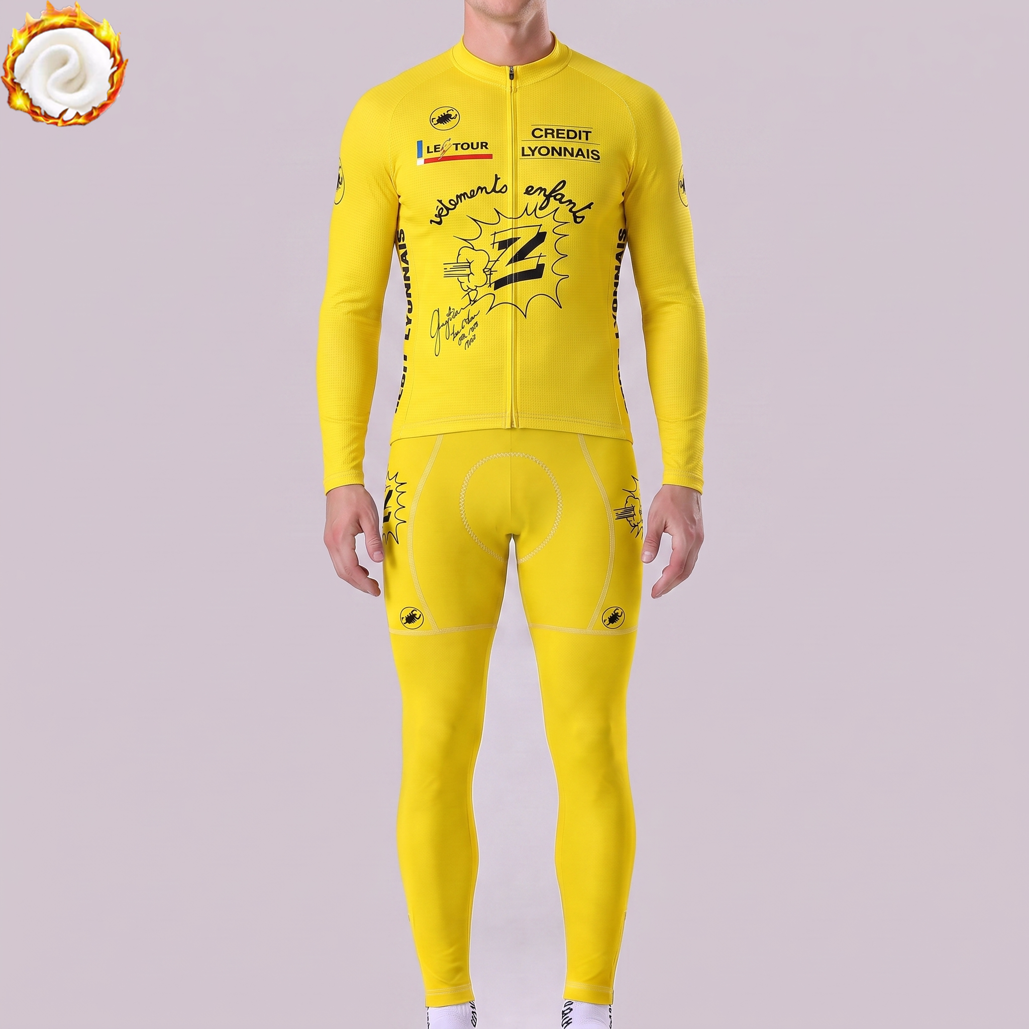 1990 Z Fleece Long Sleeves Cycling Kits
