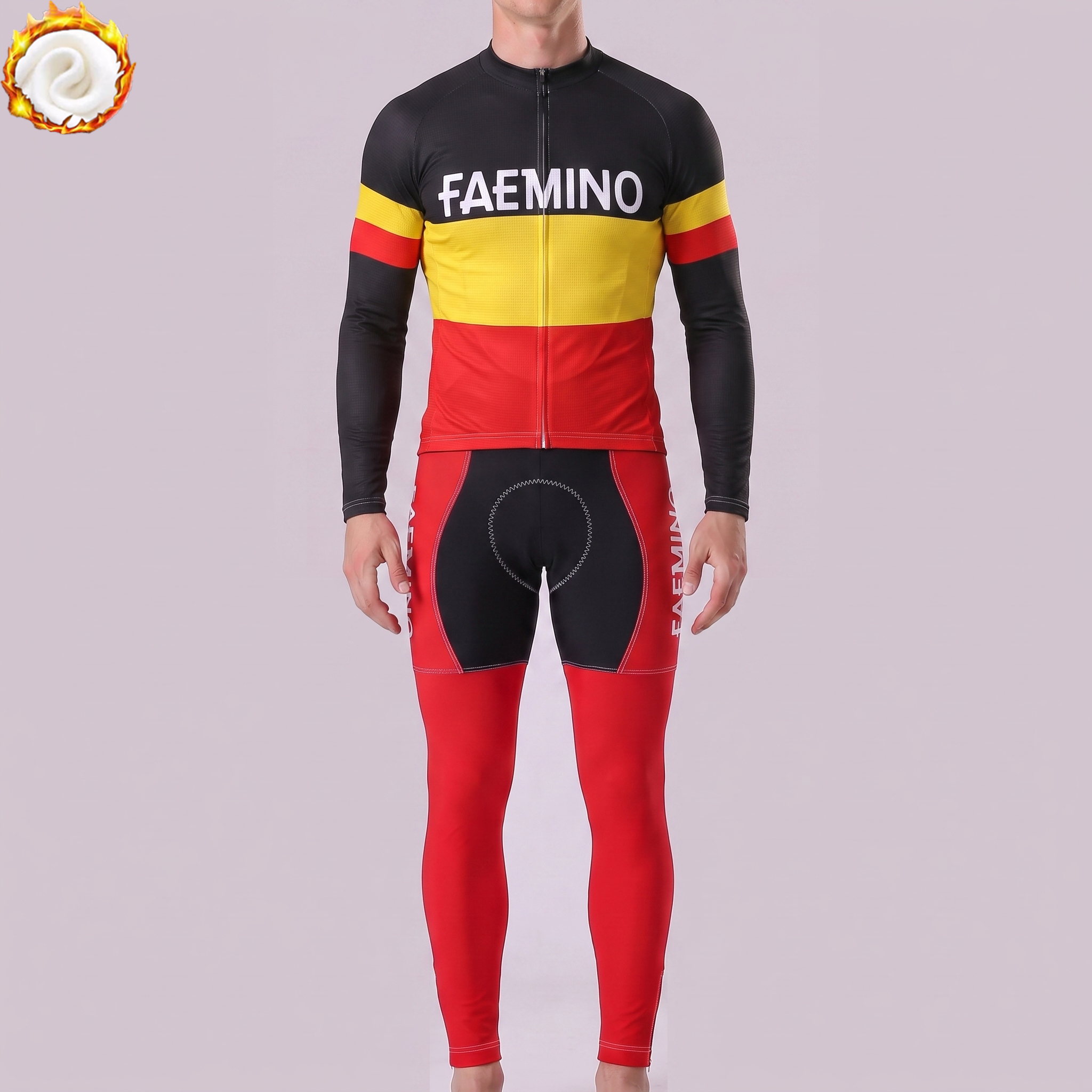 1969 Faemino Fleece Long Sleeves Cycling Kits