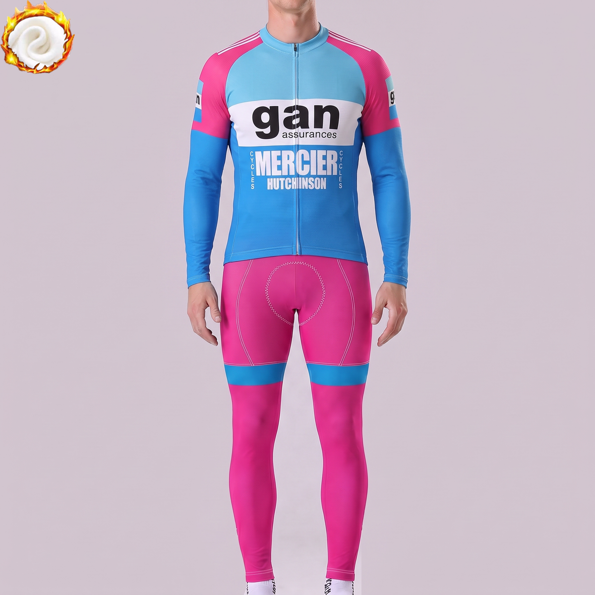 1976 Gan Fleece Long Sleeves Cycling Kits