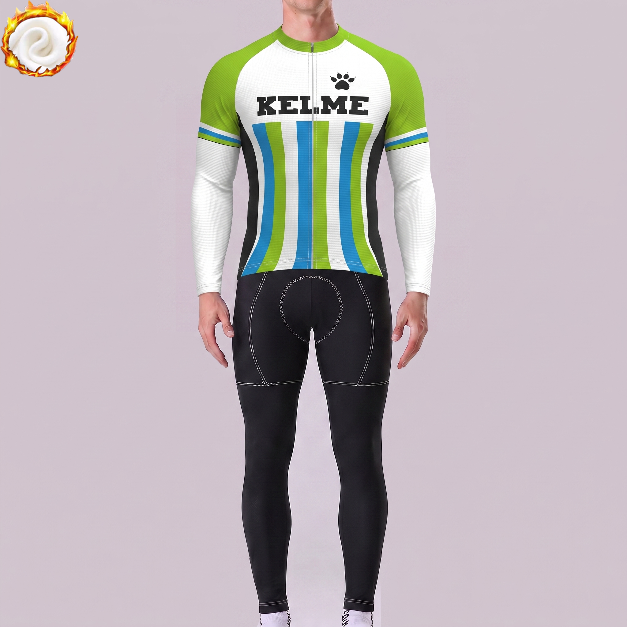 1994 Kelme Fleece Long Sleeves Cycling Kits