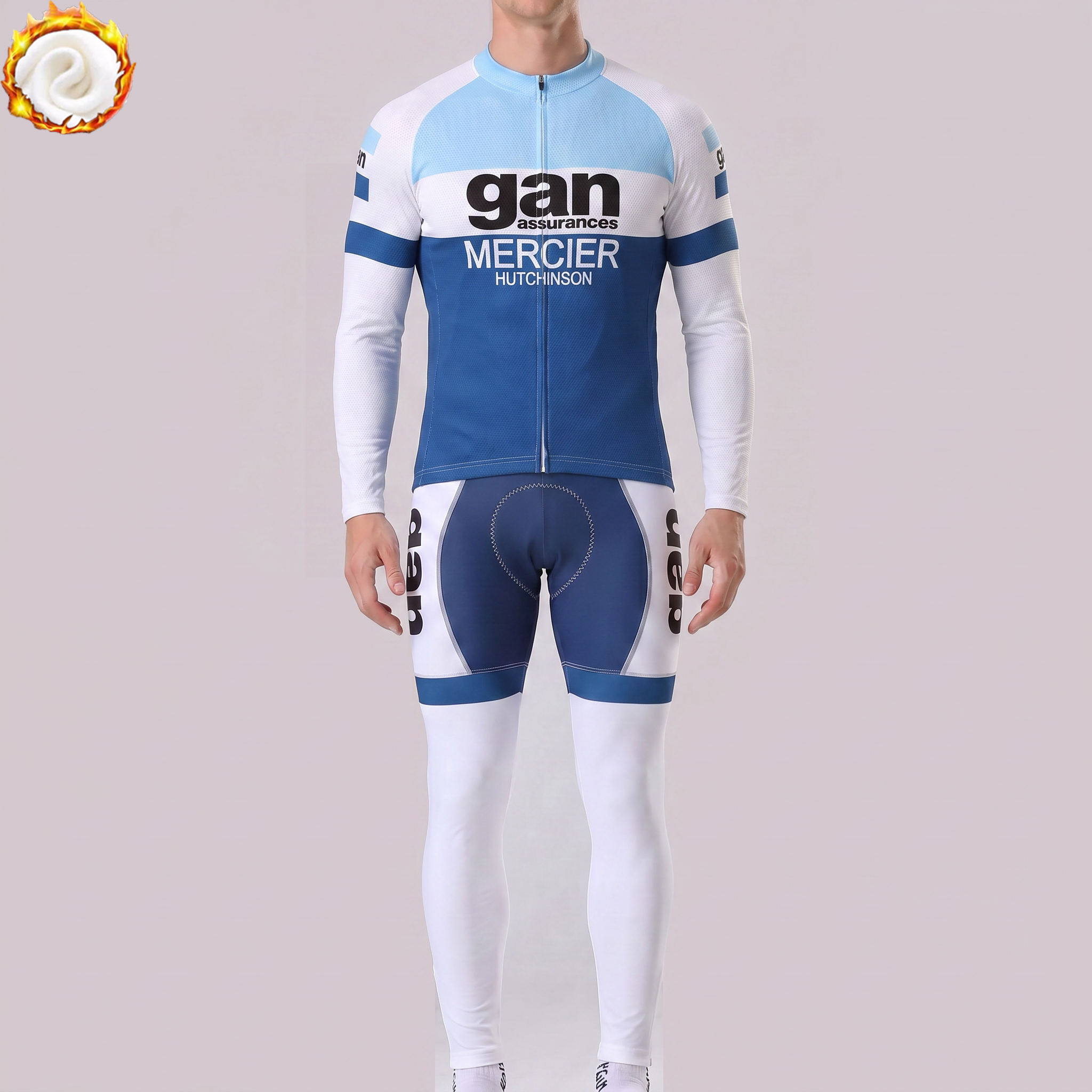 1973 GAN Fleece Long Sleeves Cycling Kits