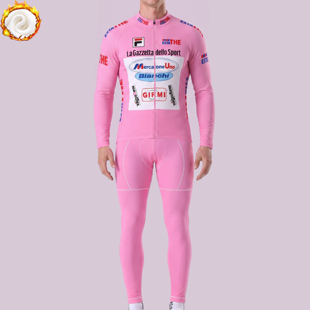 1998 Bianchi Fleece Long Sleeves Cycling Kits