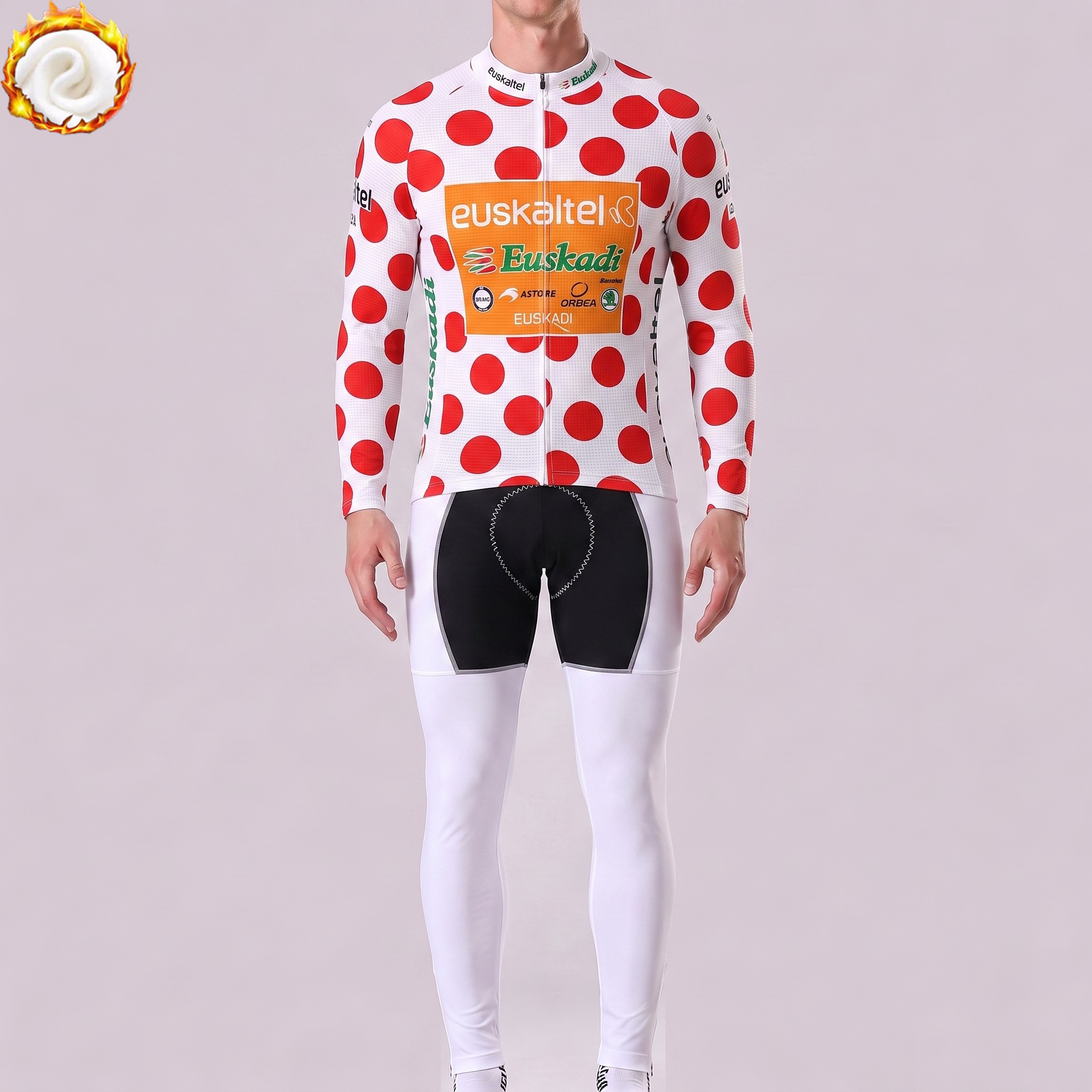 2009 Euskaltel Fleece Long Sleeves Cycling Kits