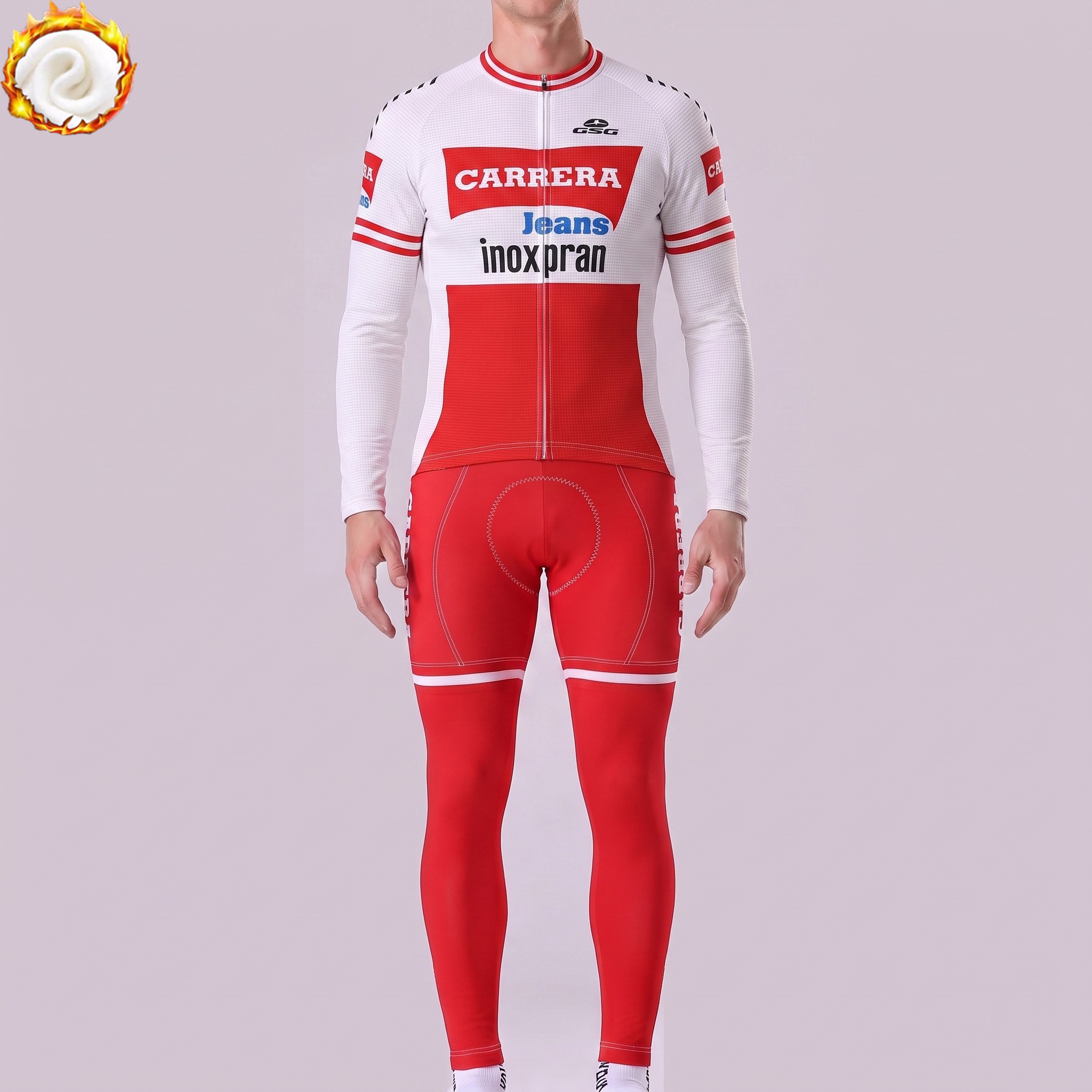 1987 Inoxpran Fleece Long Sleeves Cycling Kits