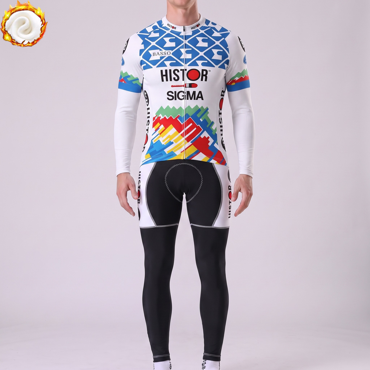 1990 Histor Fleece Long Sleeves Cycling Kits