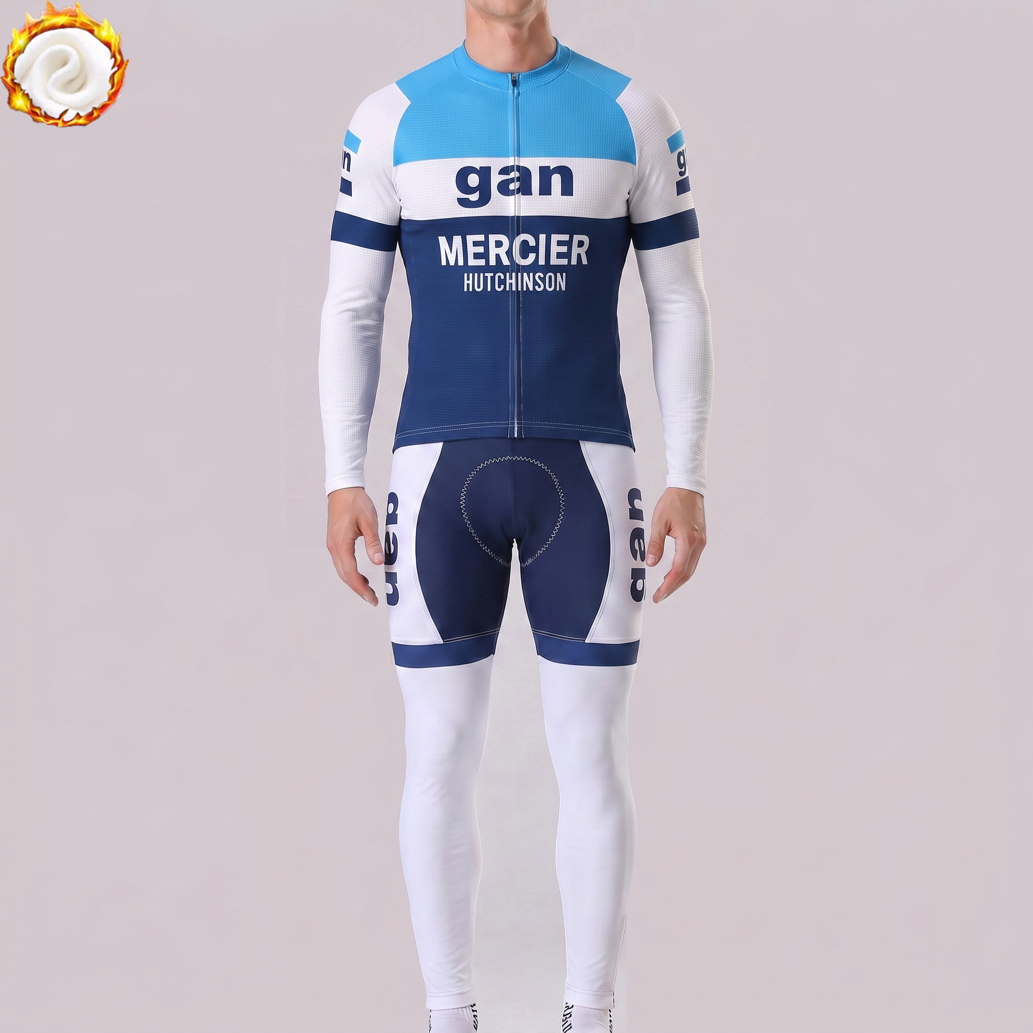 1974 Gan Fleece Long Sleeves Cycling Kits