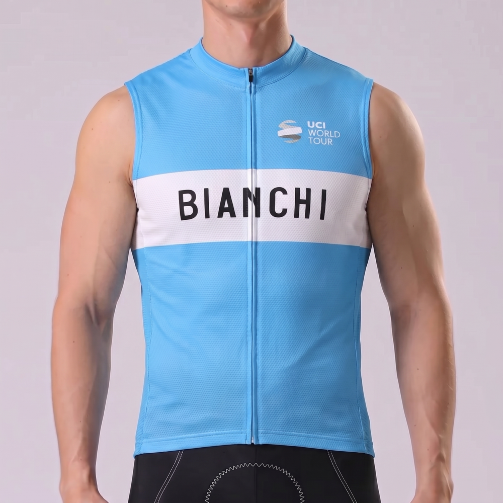 UCI BOOS Bianchi Sleeveless Cycling Jersey