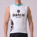 White Bianchi Sleeveless Cycling Jersey