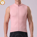 Macaron Pink Fleece Sleeveless Cycling Jersey