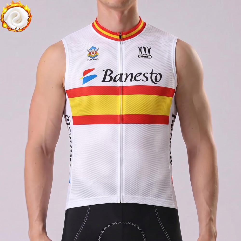 1992 Banesto Fleece Sleeveless Cycling Jersey