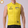 Tour de France Yellow Fleece Sleeveless Cycling Jersey
