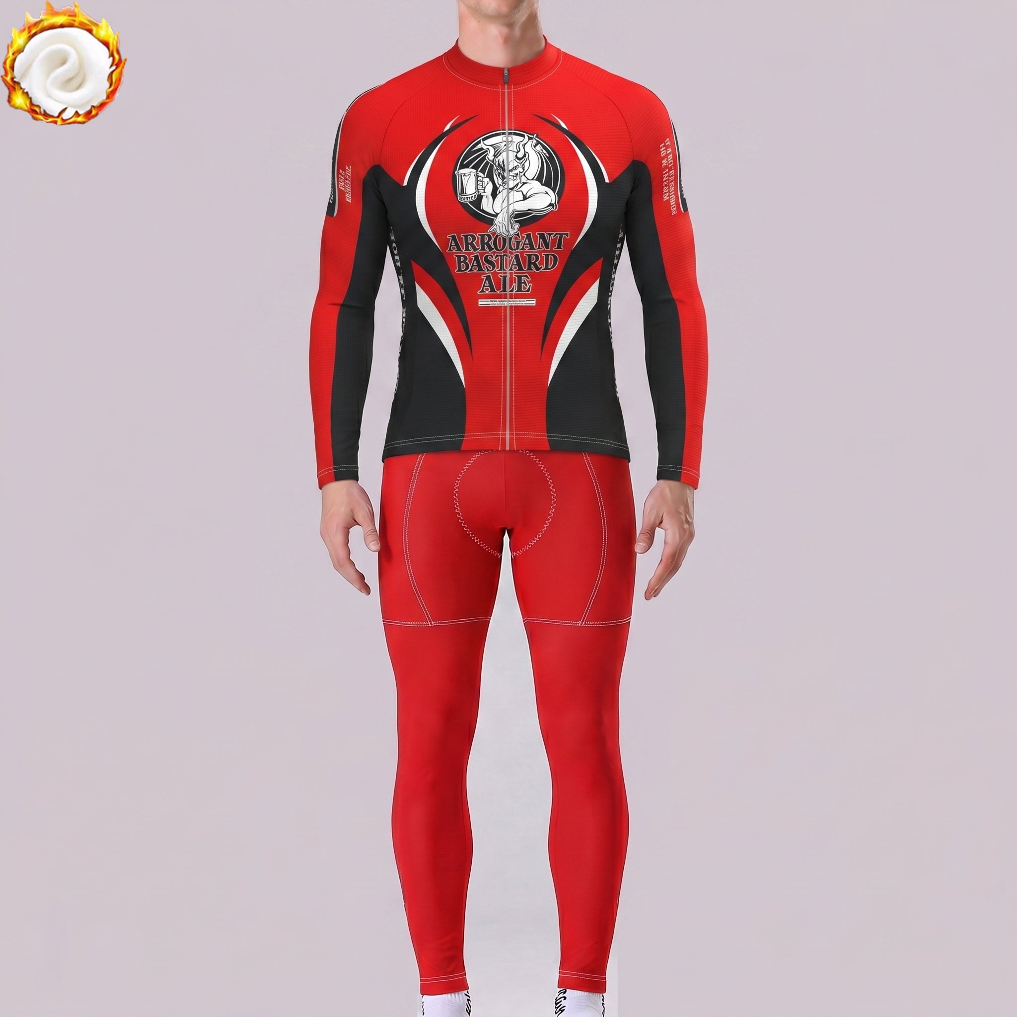 ARROGANT BASTARD Fleece Long Sleeves Cycling Kits