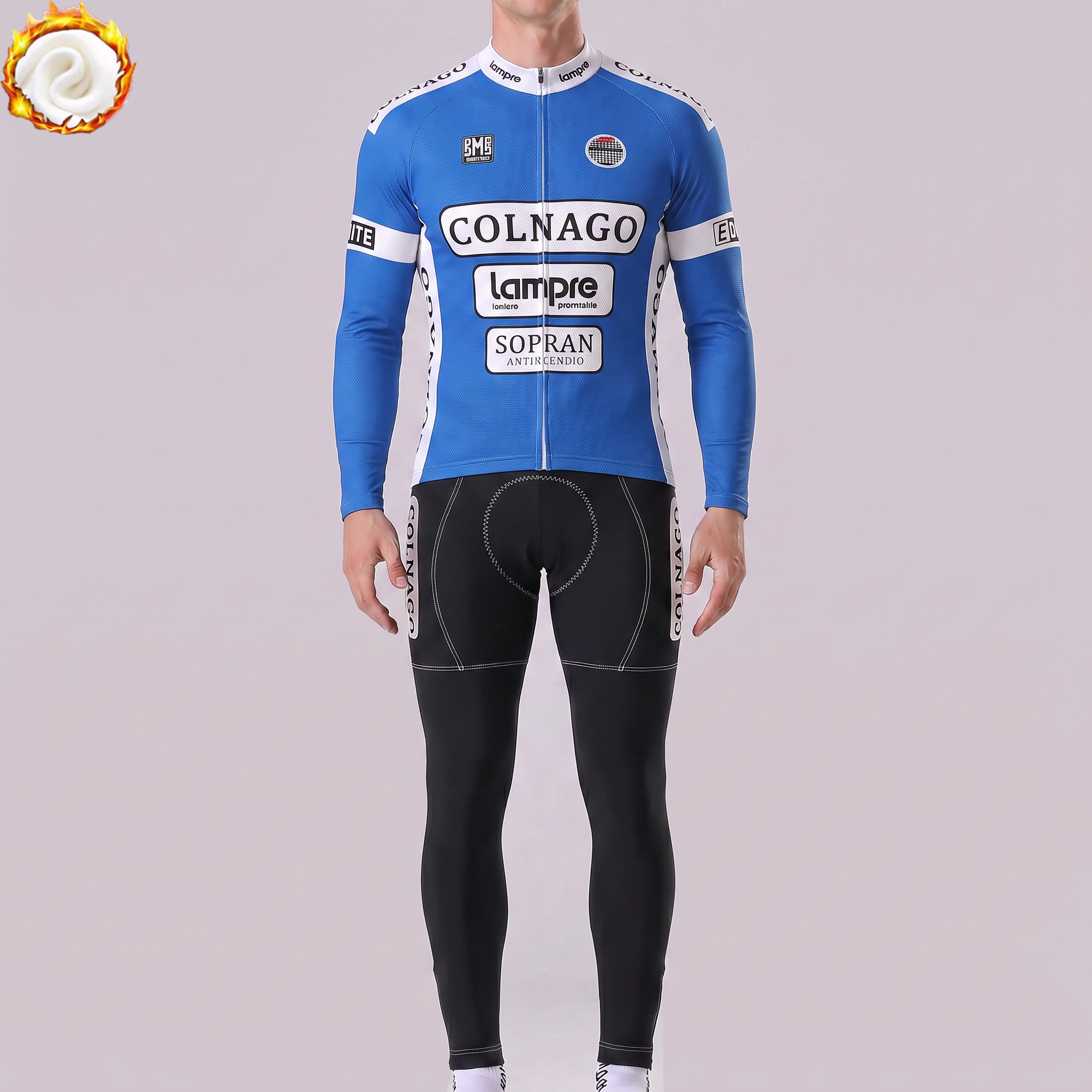 1991 Colnago Fleece Long Sleeves Cycling Kits