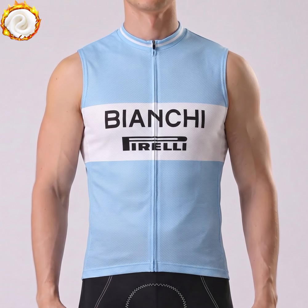 Bianchi PIRELLI Fleece Sleeveless Cycling Jersey