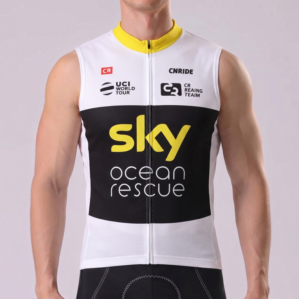 Sky Ocean Rescue Sleeveless Cycling Jersey