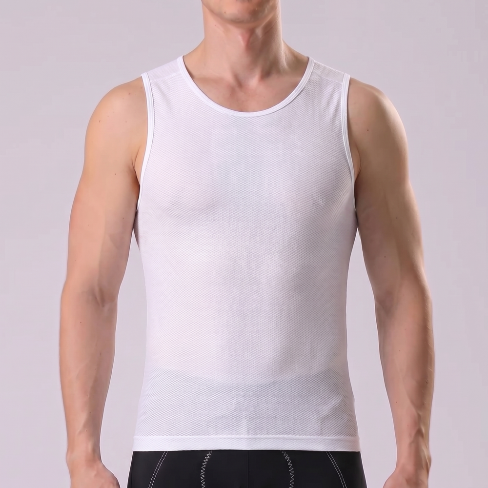 White Cycling Vests