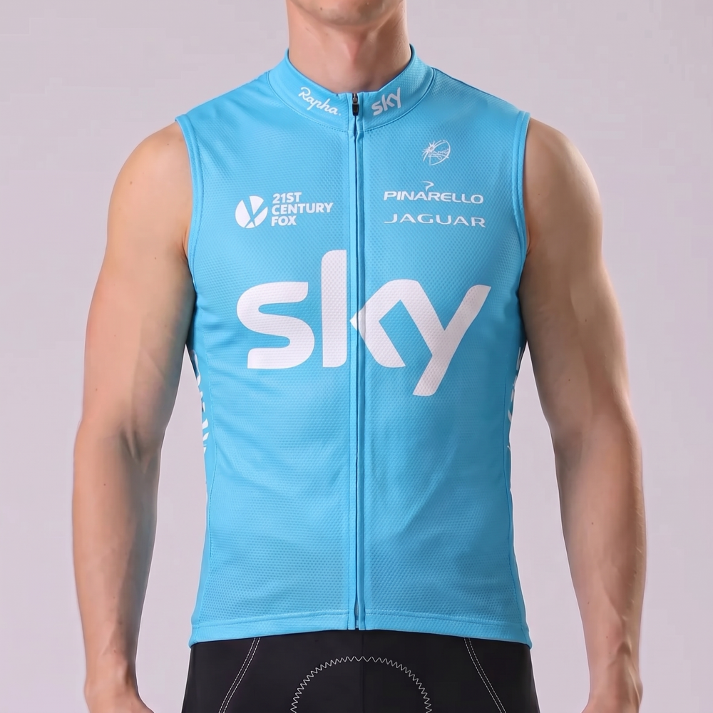2015 Sky Rapha Sleeveless Cycling Jersey