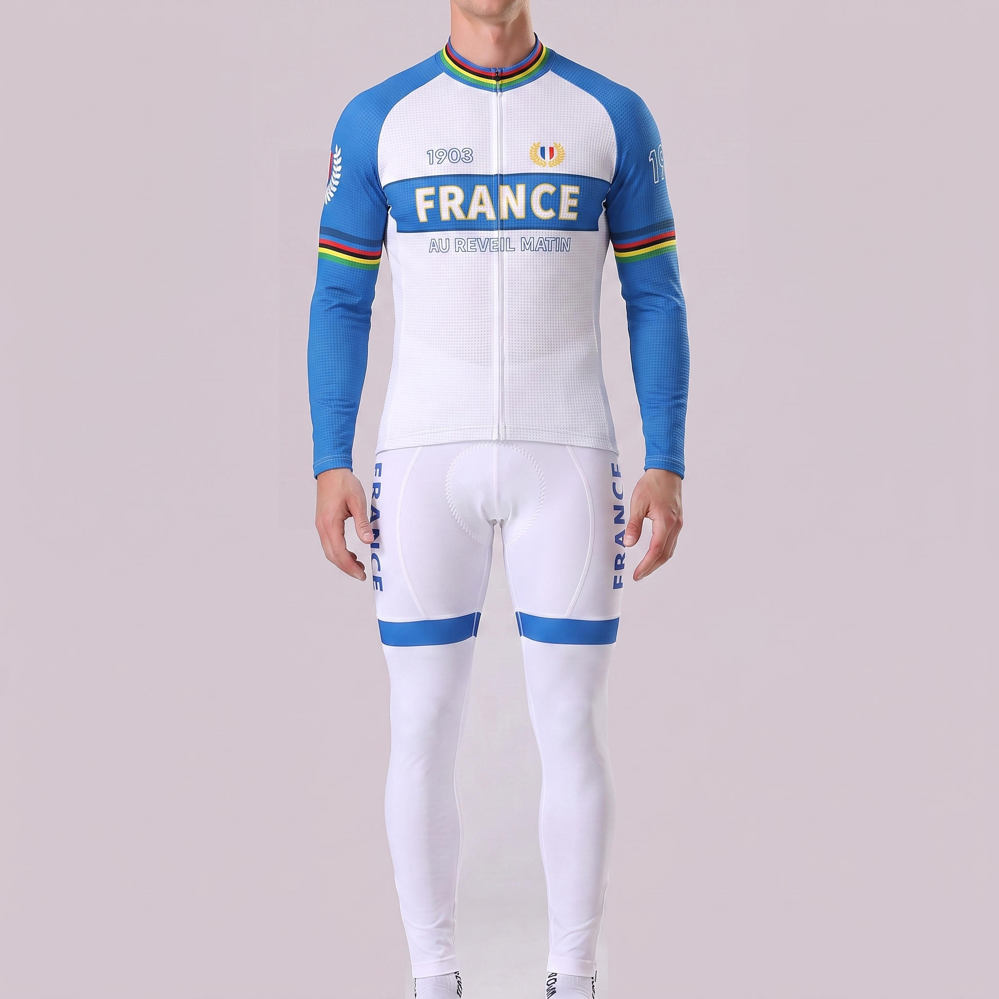 1903 France Long Sleeves Cycling Kits