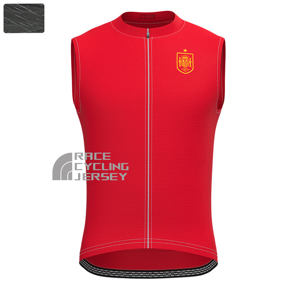 Spain Windproof Sleeveless Cycling Jersey
