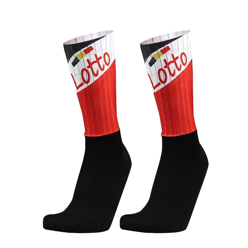 Tour de France Alphabet Aerodynamic Cycling Socks