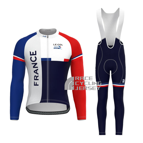 France LE COL Long Sleeves Cycling Kits