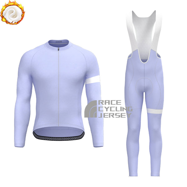Violet Fleece Long Sleeves Cycling Kits