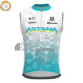 Stripes Bianchi Fleece Sleeveless Cycling Jersey