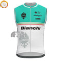 Blue Bianchi Fleece Sleeveless Cycling Jersey