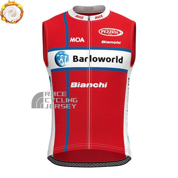 United State Red Fleece Sleeveless Cycling Jersey