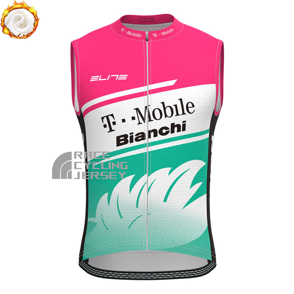 T-Mobile Bianchi Fleece Sleeveless Cycling Jersey