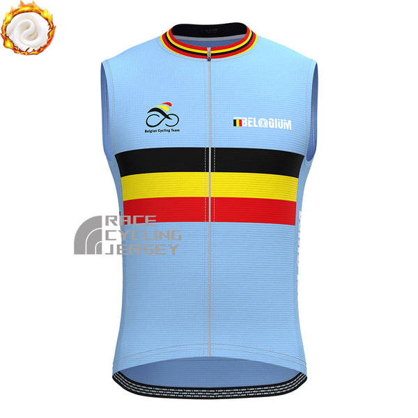 2013 Belgium Fleece Sleeveless Cycling Jersey
